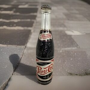 1950's VINTAGE PEPSI BOTTLE----SPARKLING----12 OUNCE----- FULL---Pensacola FL